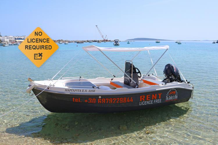Sailor's Boat Margarita rent a boat in Paros - an affordable and fun way to explore the island