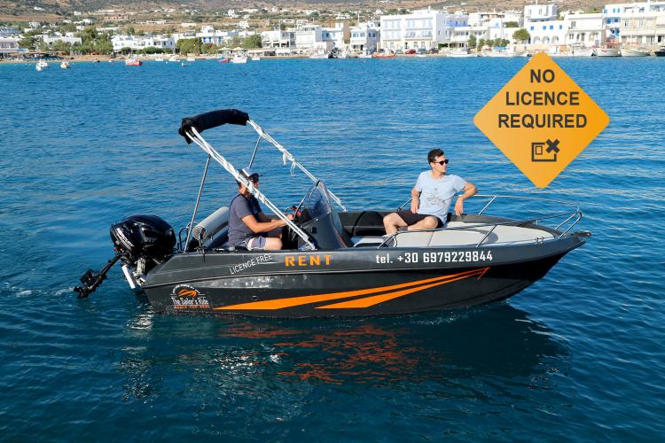 Rent Platonas motorboat without a license and enjoy Paros' beauty