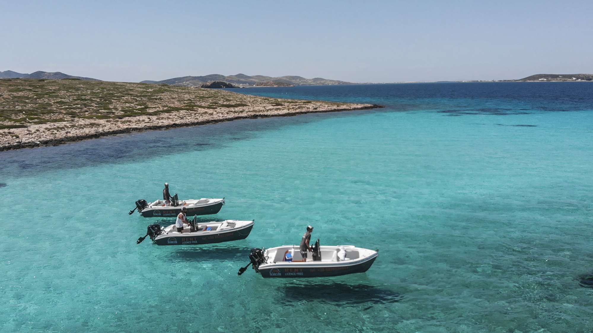Cruise around the stunning coastline of Paros on a private boat
